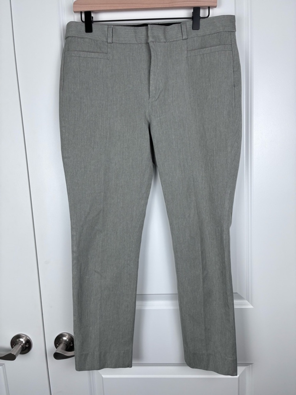 Banana Republic Gray Trousers Dress Pants Sloan Curvy Fit Tailored Womens 12